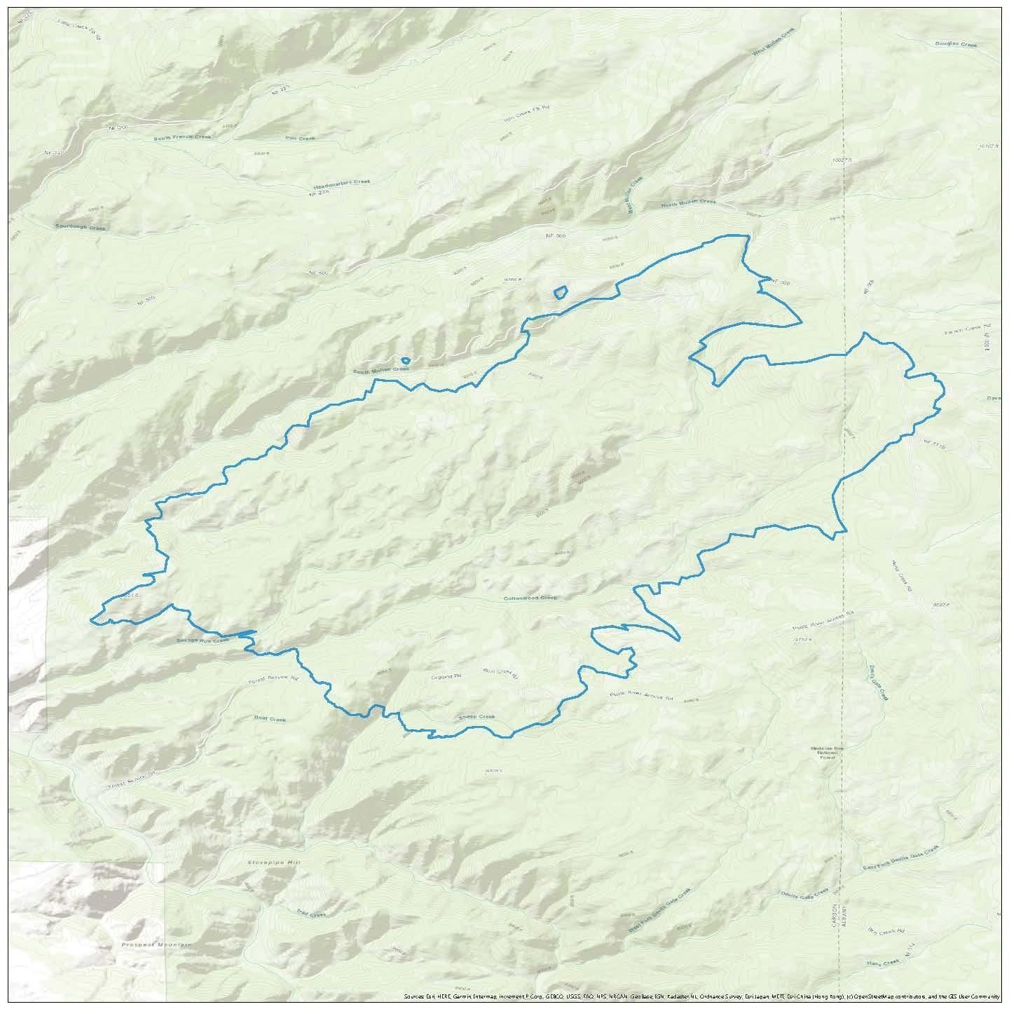 Mullen Fire map